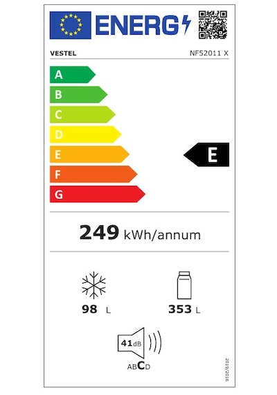 Vestel NF52011 X 451 LT No-Frost Üstten Donduruculu Buzdolabı