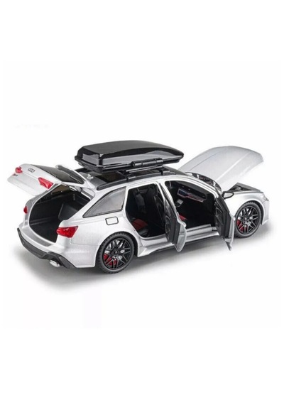 Che-zhı 1:24 Audi Rs6 Metal Nardo Gri Sesli Işıklı Model Araba