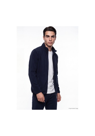 Lcwaıkıkı Classic Lacivert Dik Yaka Erkek Polar Fermuarlı Sweatshirt
