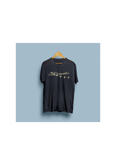Bahriyeli Collection Oversize Ramazan Ve Kurban Bayramı Işıklar Tasarım Unisex T-shirt Siyah
