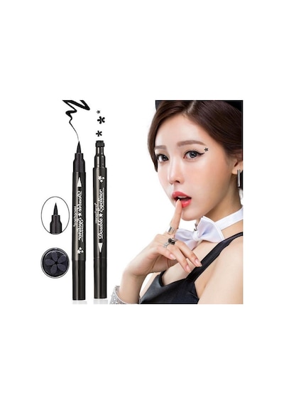3b Trend Çift Uçlu Yıldız Desenli Kalem Eyeliner 001 Black