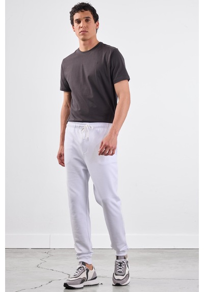 Dufy Beyaz Erkek Eşofman Altı - Regular Fit Beyaz