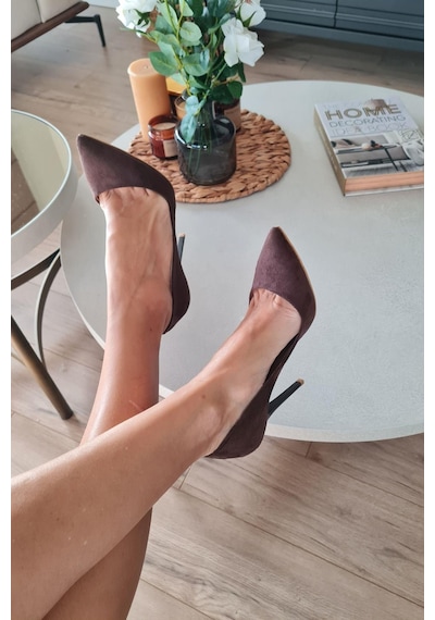 001 200 Topukla Kadın 10 Cm Topuklu Klasik Sivri Burun Stiletto 001