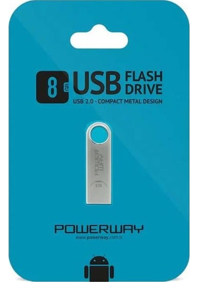 Powerway Pw-8gb 8 Gb Usb 2.0 Mini Metal Flash Bellek