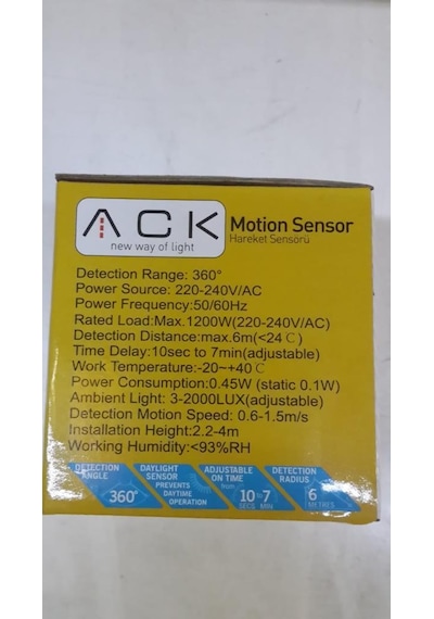 Ack Sıva Altı Sensör 360 Derece