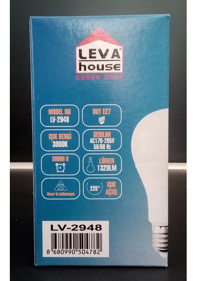 Leva E27 Duy Led Ampul 12 W 1320 Lm Sarı Işık