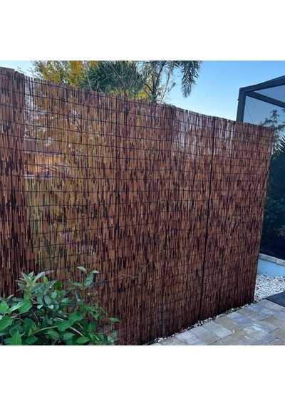 Bambu Gizlilik Çit, 50 160 Cm Yüksekliğinde, Dekoratif Çit Rulosu, Bambu Perde, Dış Mekan Flanşlı, Veranda,