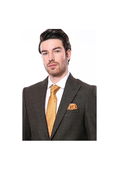 Sivri Yaka Tek Düğme Haki Slim Fit Ceket Wessi 001