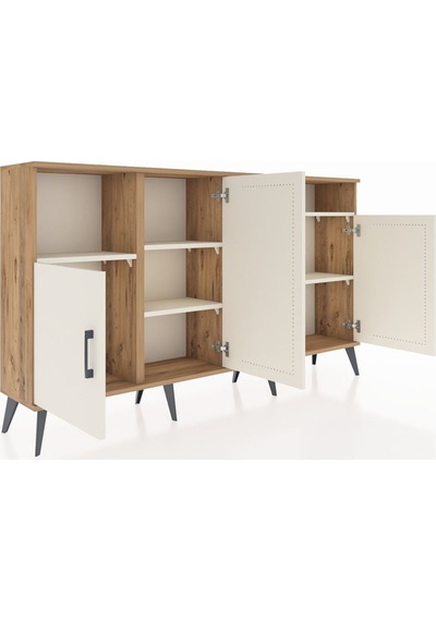 Arges Konsol 5 Raflı 4 Kapaklı 176x30x99 Çam-aytaşı Aytası - Atlas Çam Arges Konsol 5 Raflı 4 Kapaklı 176x30x99 Çam-aytaşı Aytası - Atlas Çam
