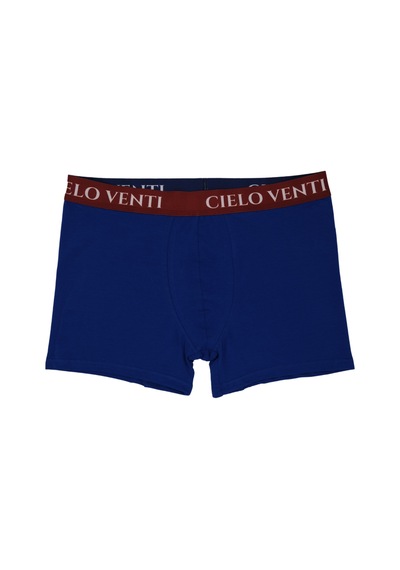 Cielo Venti Night Collection 3'lü Organik Pamuk Erkek Boxer Mavi
