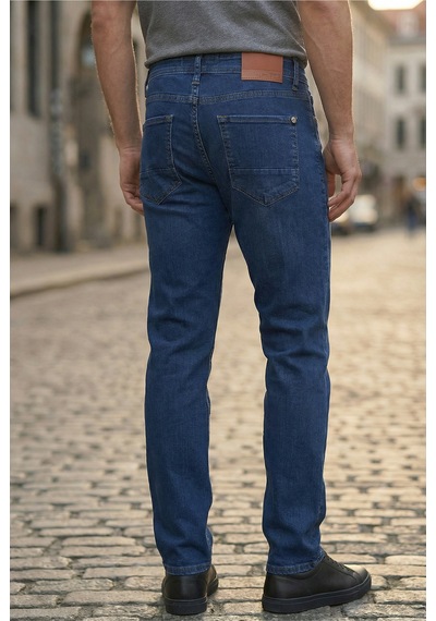Little Cup Jeans Co Erkek Mavi Klasik Kesim Pamuklu Esnek Jean Kot Denim Pantolon