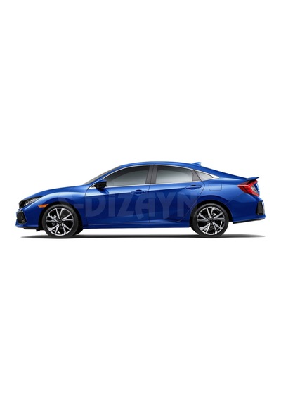 S-Dizayn  Honda Civic Krom Cam Çıtası 8 Prç 2016 Üzeri