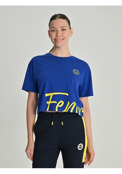 Fenerium Kadın Trıbun Fenerbahçe Tshırt Saks Mavı