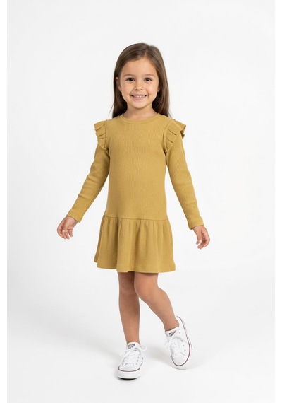 Miababy Modal Elbise Fırfırlı Sarı