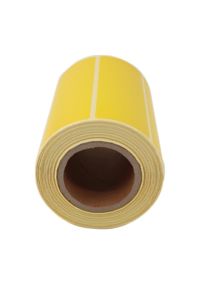 Ayrex Sarı Zemin Baskılı Kuşe Etiket 100mm X 30mm Ruloda 500 Adet 40mm Kuka Çapında Barkod Yazıcı Etiketi 1