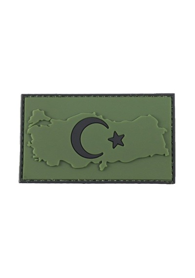 Özel Seri Görsel Outdoor Süs Single Sword Bayrak Plastik Kabartma Haritalı Patch - Peç Diğer