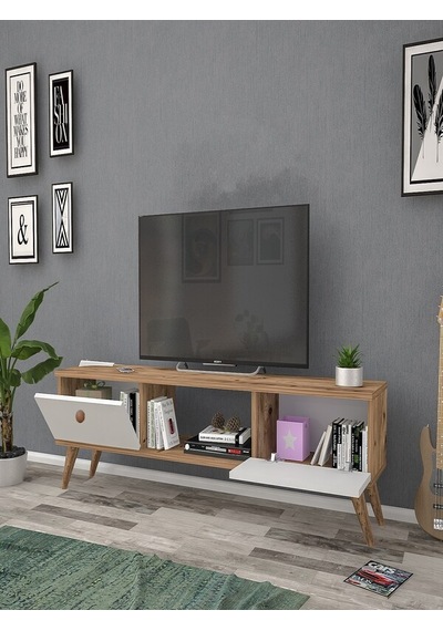 Mbes Mobilya Eda Atlantik-Beyaz 140 Cm Tv Ünitesi