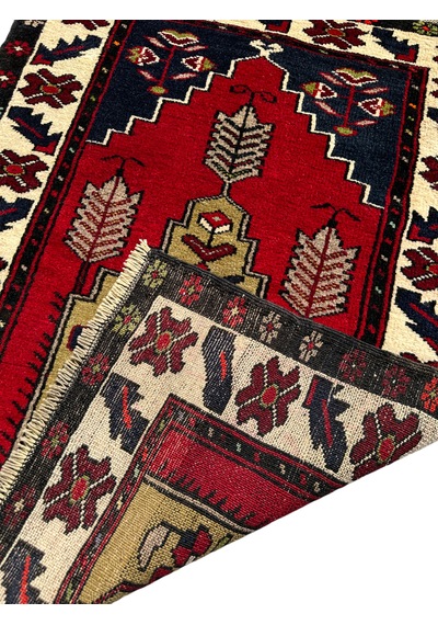 El Dokuma Sıfır Kök Boya Seccade 85x115 Yün Namazlık