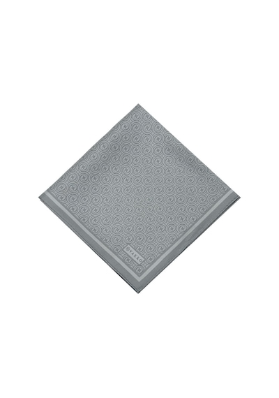 Vakko Twill İpek Eşarp - Helezon Monogram - Gri