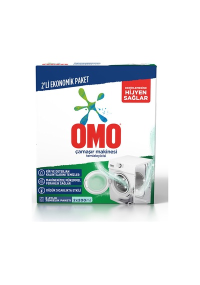 4 Adet Omo Çamaşır Makinası Temizleyici 2x200 Ml Diğer