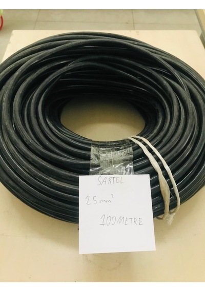 SARTEL 25mm² siyah NYAF kablo (100 mt)