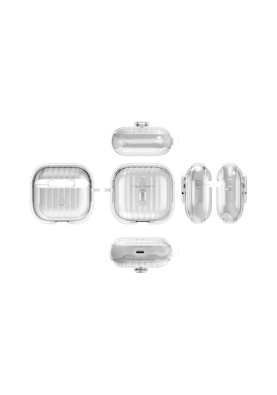 More Tr Air-pods 4 Kılıf Kenarları Renkli Şeffaf Dilimli Silikon Airbag 40 Kılıf-şef