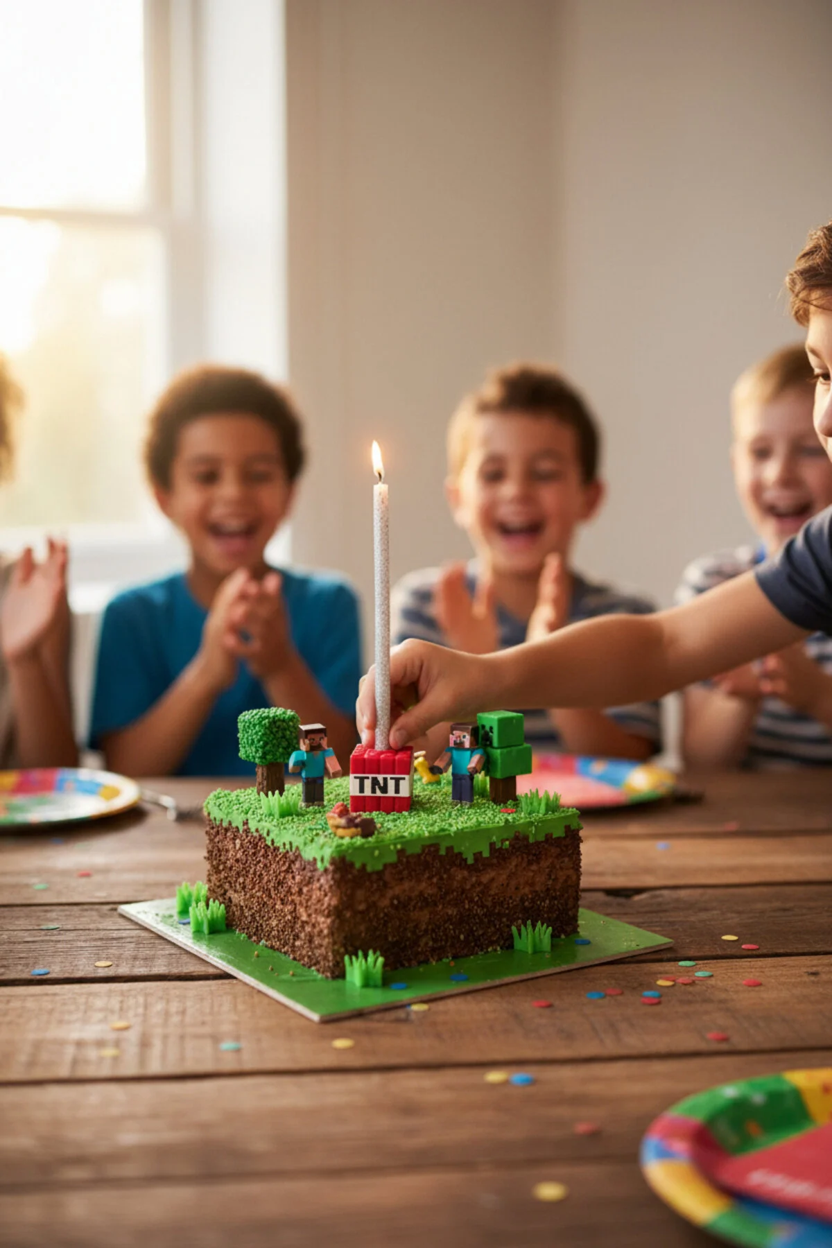 Minecraft Tnt Mumluk Seti 1 10 Adet Seçenekli Doğum Günü Pasta Mumluğu 3d Baskı Kırmızı