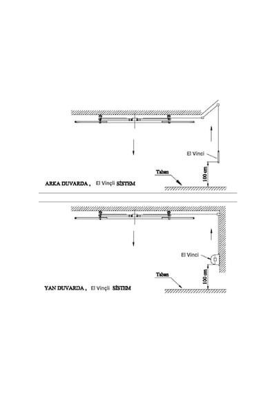 10Lu 200Cm. Asansörlü Çamaşırlık. El Vinçli