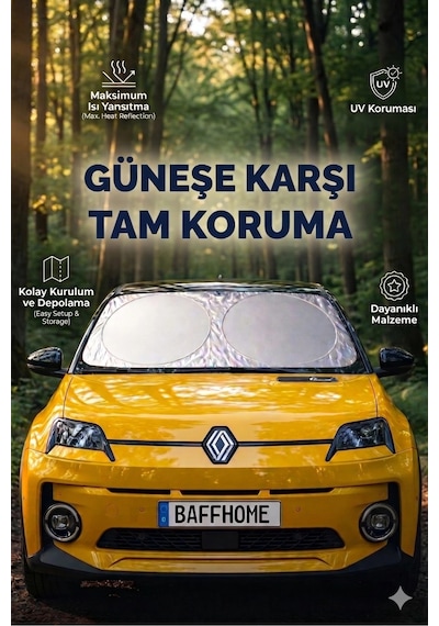 Premium Büyük Boy Katlanır Oto Ön Cam Güneşliği Isı Yansıtıcı Uv Otomobil Aksesuarı