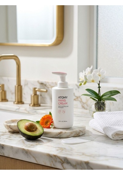 Atomy Hand Cream - Avokado Ve Aynısefa Özlü Yoğun Nemlendirici Dev Boy El Ve Tırnak Bakım Kremi 300