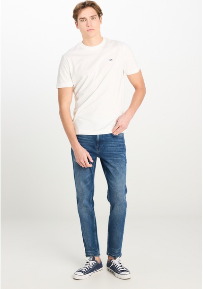 Regular Fit Normal Kesim Bisiklet Yaka Pamuklu Beyaz Tişört WHITE