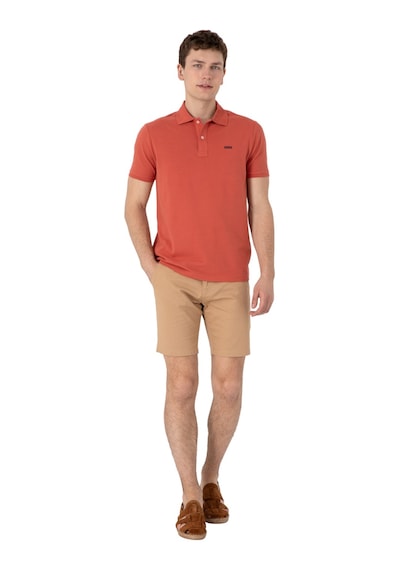 U.S. Polo Assn. Erkek Regular Fit Polo Yaka Basic T-shirt Pudra