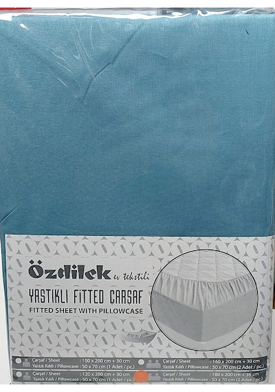 Özdilek Colourist Tek Kişilik Battal Çarşaf Seti 120x200 -maldiv Mavi
