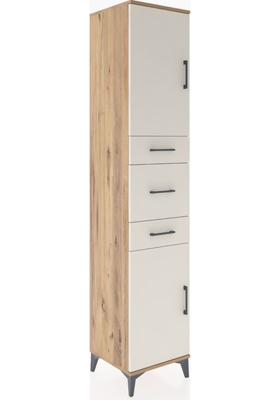 Hyperion Dolap 3 Raflı 3 Çekmeceli 2 Kapaklı 44x44x221 Çam-ay... Çam