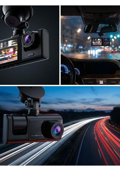 Bloom Picks 1080p Full Hd Dual Lens Araç İçi Kamera - 170 Geniş Açı Gece Görüşlü Yol Kayıt Cihazı