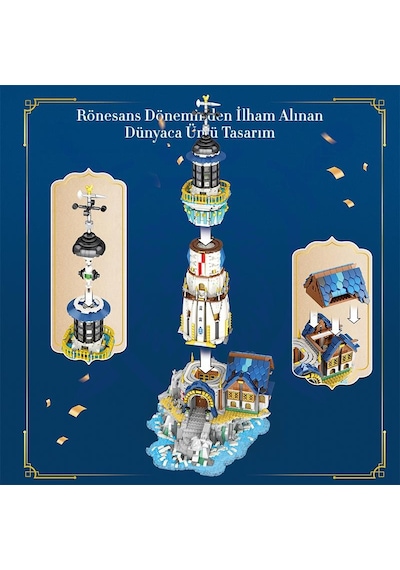 Reobrix 66028 Deniz Feneri Yaratıcı Yapı Blok Seti Building Blocks European Century:lighthouse - 2966 Parça