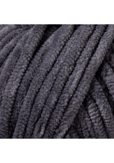 Kadife Örgü İpi 50gr %100 Polyester Yumuşak Pofuduk Gri