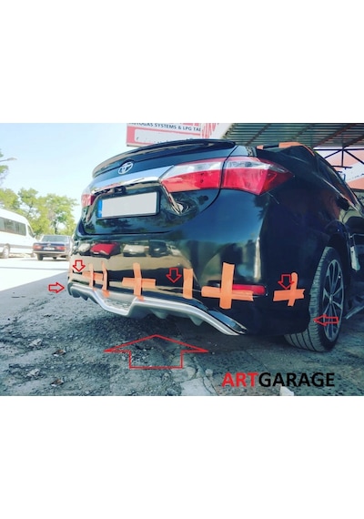 Toyota Corolla 2013-2018 Arası Arka Tampon Eki-fiberglass-boyasız