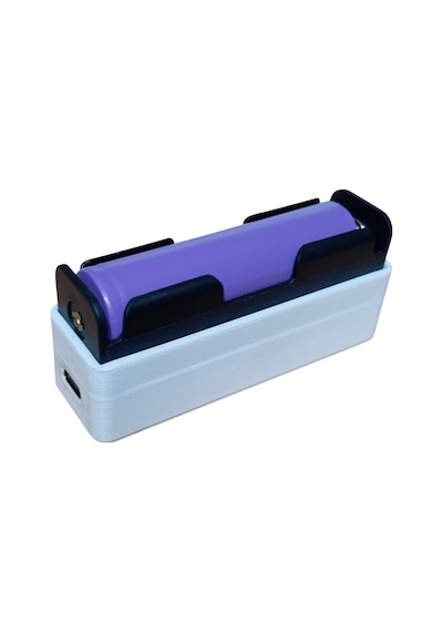 Mini Powerbank Tek Hücreli 18650 Li-ıon 3.7v Pil Type-c İle Şarj Ve Mini Usb Led Lamba