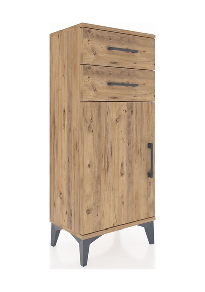 Arges Komodin Tek Raflı Tek Çekmeceli Tek Kapaklı 44x30x106 Çam-çam Atlas Çam