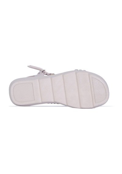 Moda Ayakkabı 852 Syh-krem Yazlık Düz Sandalet Ayakkabı Krem