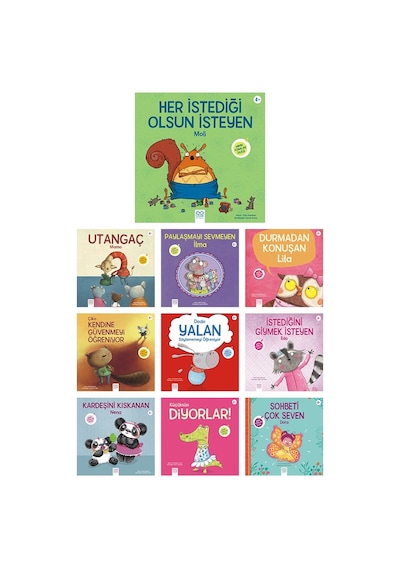 Minik Adımlar Dizisi Seti - Her İstediği Olsun İsteyen Moli, Utangaç Momo, Paylaşmayı Sevmeyen İlma,