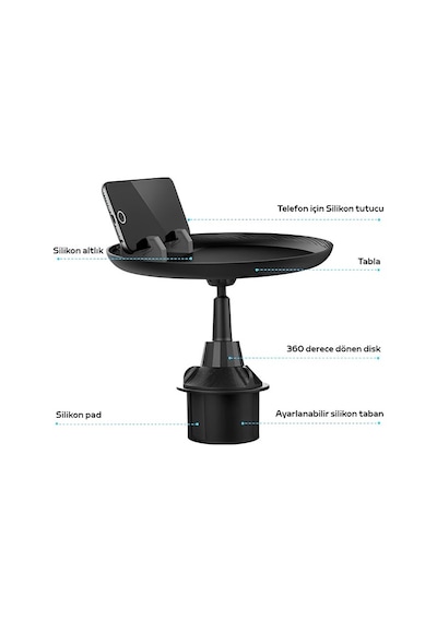 Ally Hb-p05 Universal Araç İçi Telefon Tutucu - Yemek Masası