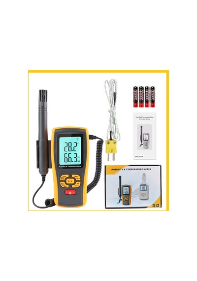 Rz Gm1361 Büyük Lcd Çift Ekranlı Nem Sıcaklık Ölçer