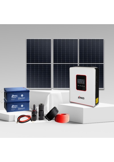 4.2kw Hazır L Solar Enerji Paketi 550w Panel + 200ah Jel Akü