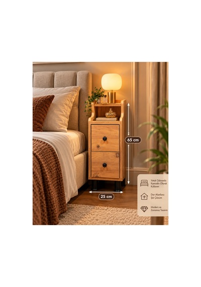 Çok Amaçlı Modern Yan Sehpa Organizer Yatak Odası Komodin 25cm Ahşap Görünümlü Ev Tamamlayıcı Kahverengi - 926882295 Kahverengi Çok Amaçlı Modern Yan Sehpa Organizer Yatak Odası Komodin 25cm Ahşap Görünümlü Ev Tamamlayıcı Kahverengi - 926882295 Kahverengi
