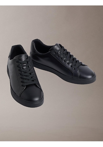 Calvin Klein Erkek Prof Cupsole Laceup Deri Detaylı Sneaker-14952 Siyah
