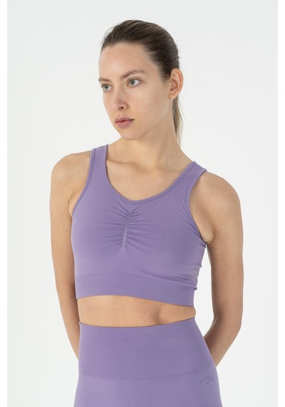 Maraton Slimfit Kadın Düz Yaka Lavanta Bra Mor