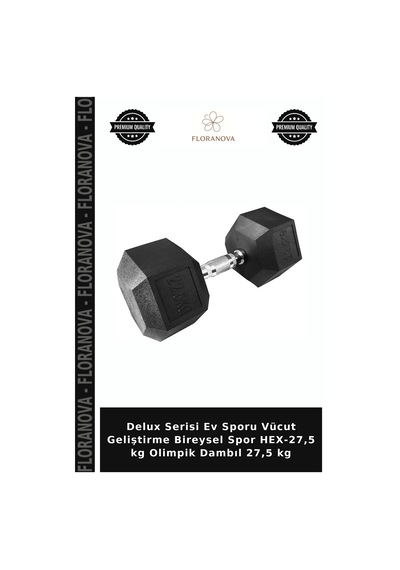 Delux Serisi Ev Sporu Vücut Geliştirme Bireysel Spor Hex-27,5 Kg Olimpik Dambıl 27,5 Kg