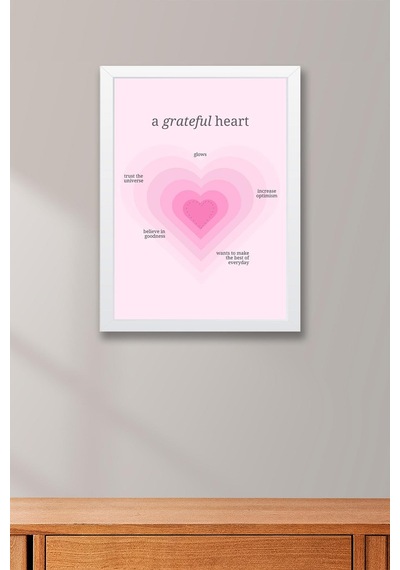 A Grateful Heart Çerçeveli Tablo Aura Enerji Renkleri